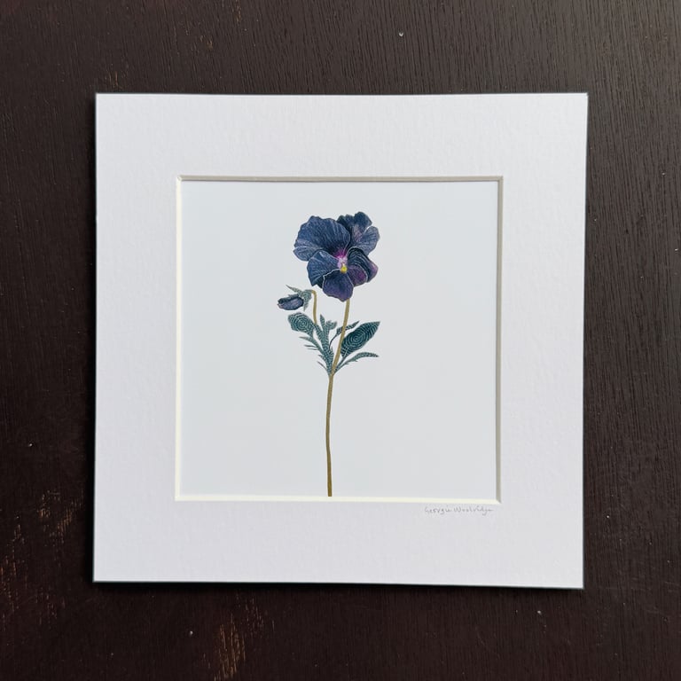 'Black Moon' 8" x 8" Mounted Print