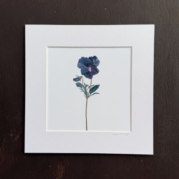 'Black Moon' 8" x 8" Mounted Print