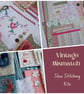 Needle Case and Slow Stitching Starter Set - choice of vintage textile themes - Image 5