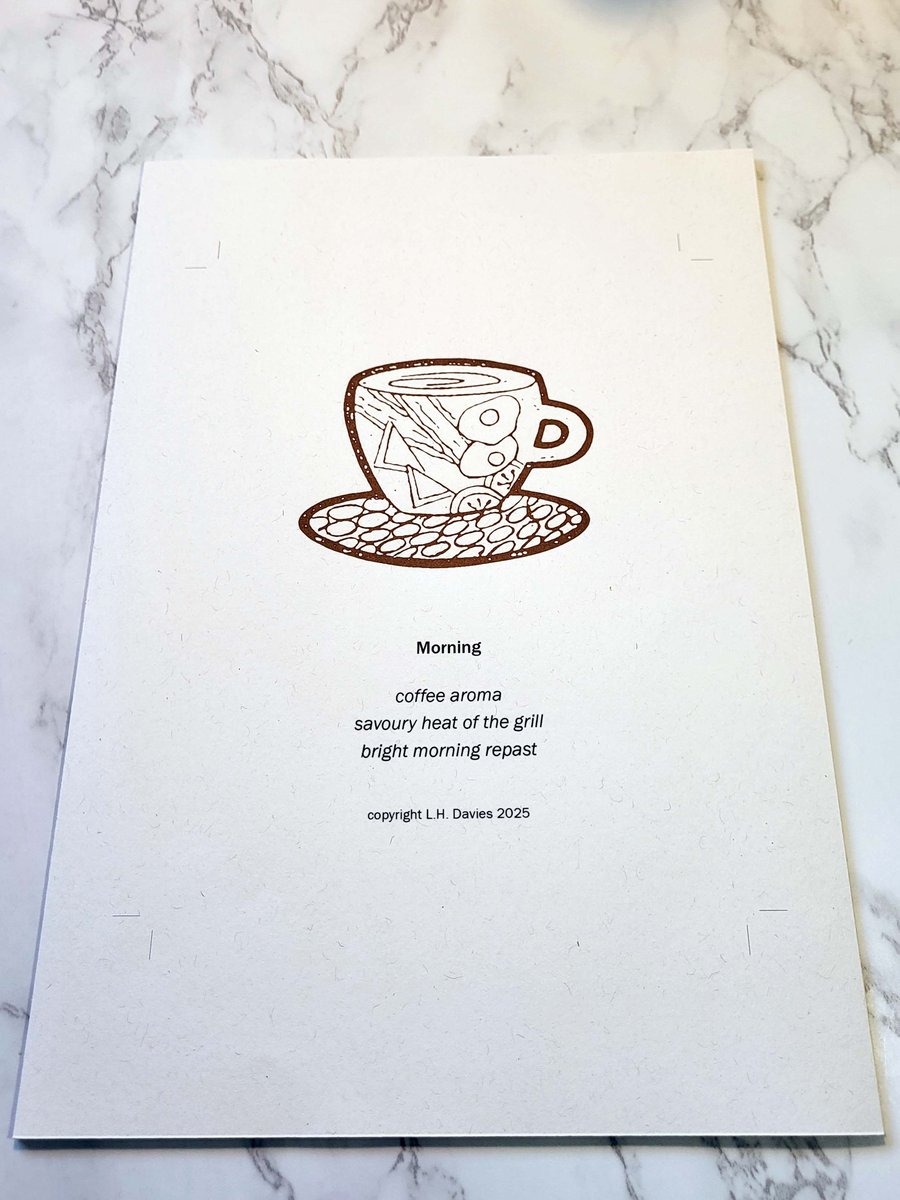 Haiku Poetry Art Print - 'Morning' Limited Edition