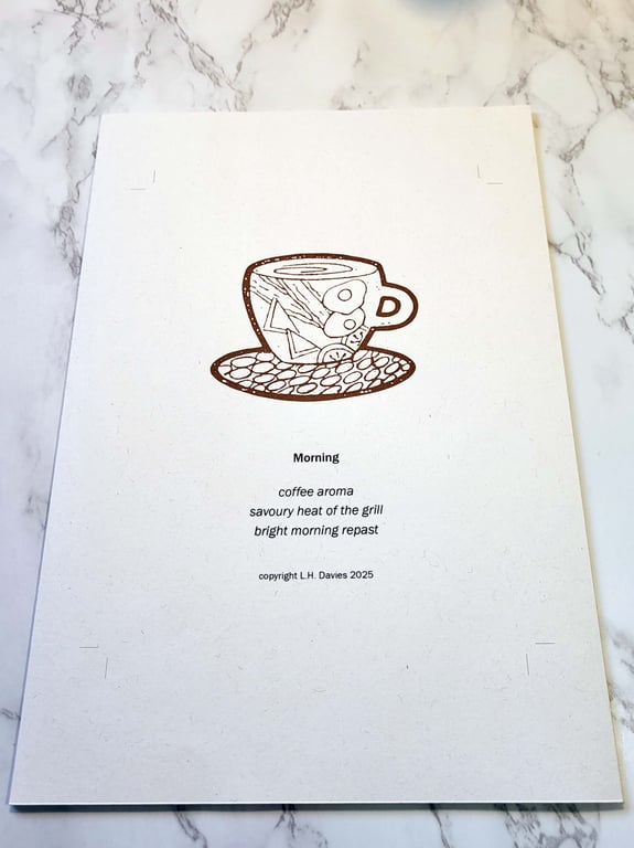 Haiku Poetry Art Print - 'Morning' Limited Edition