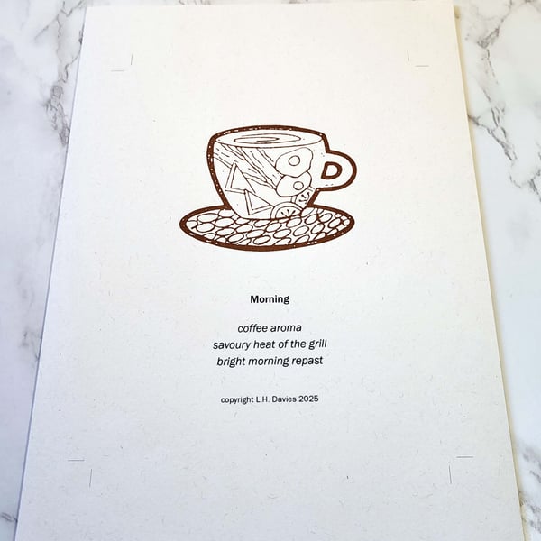 Haiku Poetry Art Print - 'Morning' Limited Edition