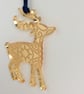 Gold mirrored reindeer - star design - Image 2