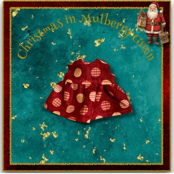 Dark Red Circles Dress for Baby Daisy 