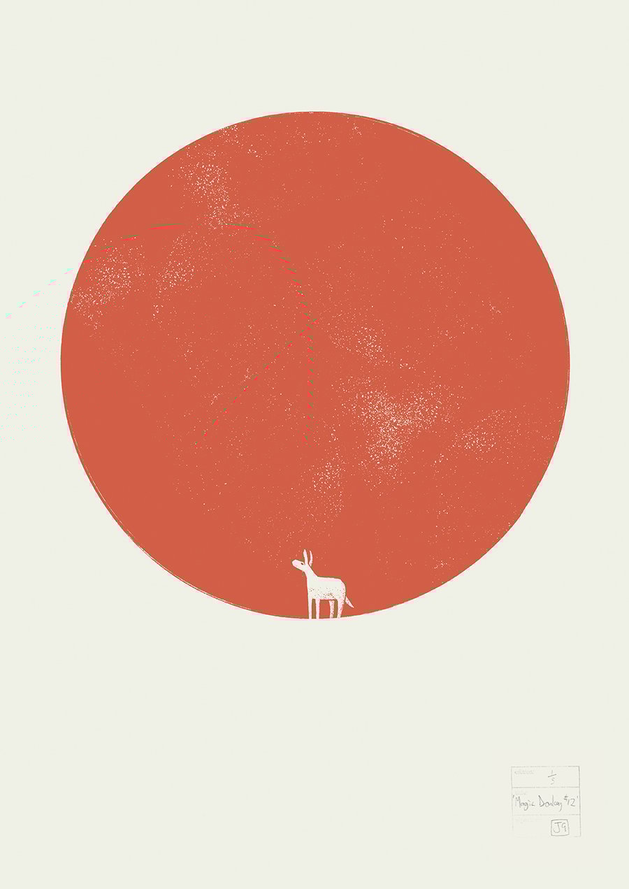 Magic Donkey No.12 (Moon Edition No.6) A2 one-colour screen-print