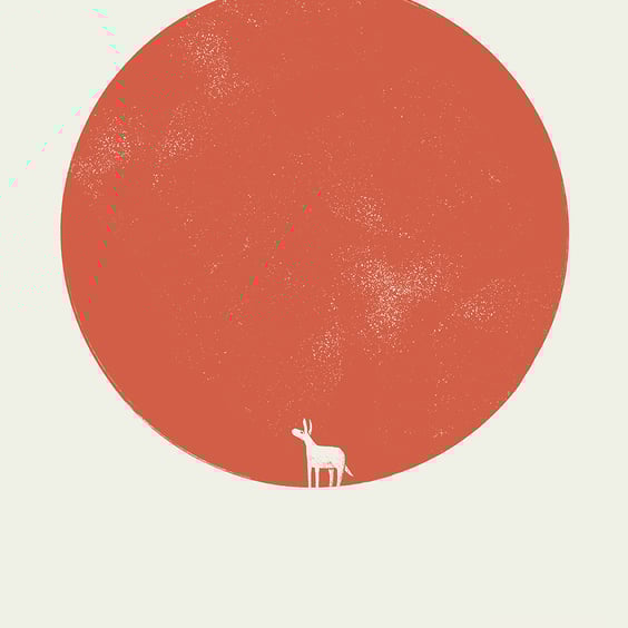Magic Donkey No.12 (Moon Edition No.6) A2 one-colour screen-print