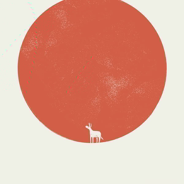 Magic Donkey No.12 (Moon Edition No.6) A2 one-colour screen-print