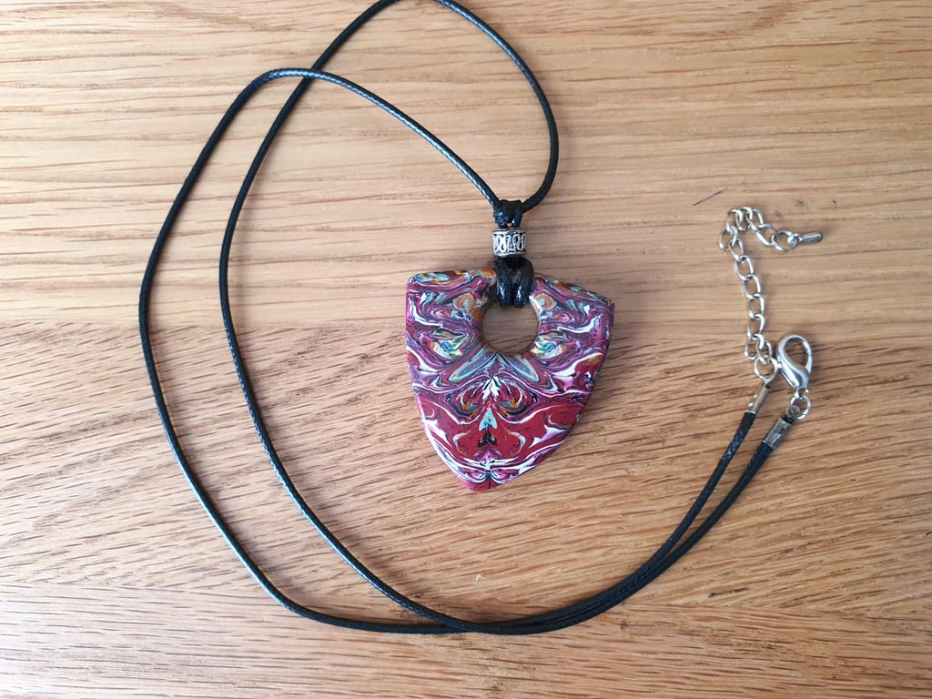 Unique Retro Styled Red Spear Shaped Pendant