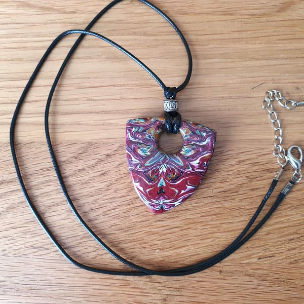 Unique Retro Styled Red Spear Shaped Pendant