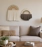 Handmade Neutral Fibre Wall Art Set - Boho Macrame Wall Decor