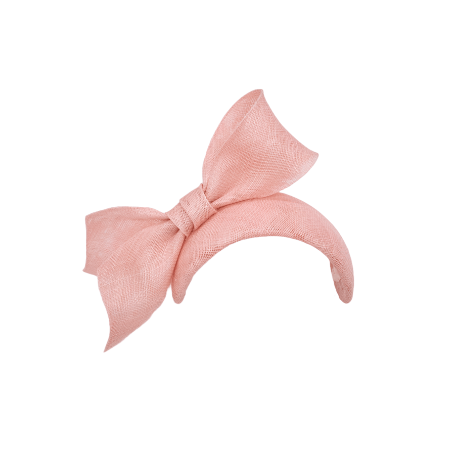 Pink Bow Cocktail Hat for Weddings, Races