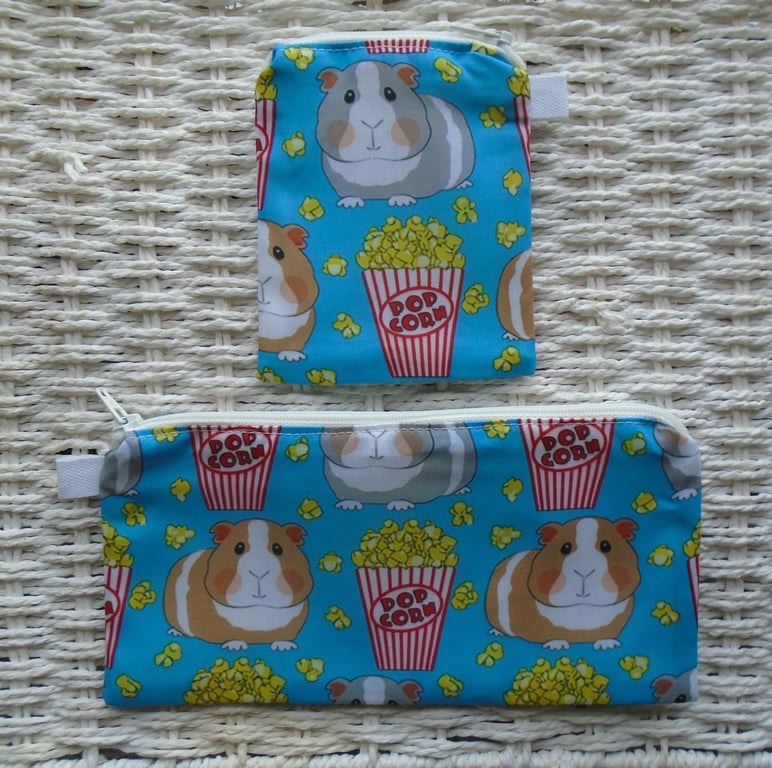 Popcorn & Guinea Pigs Pencil Case & Purse Gift Set 