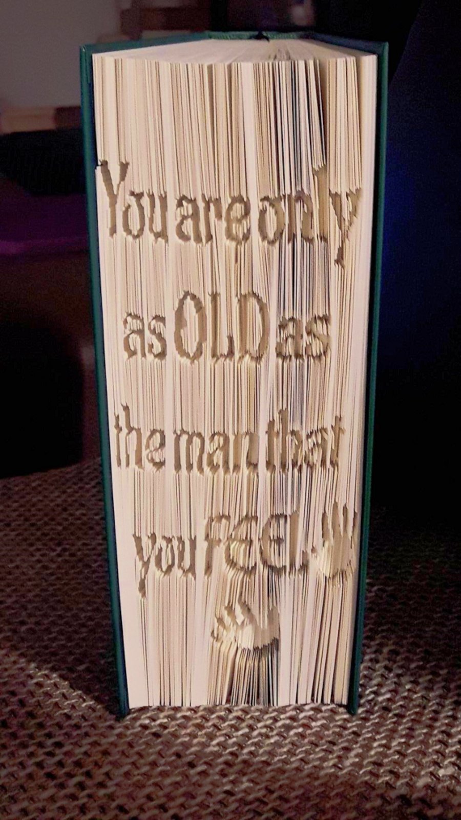 You are only as old ... CUT & FOLD Book Folding pattern - EMAILED PDF PATTERN