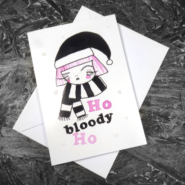 Set of 3 Christmas Cards- Ho Blydi Ho