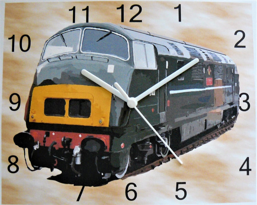 British rail class 42 warship train wall hanging clock classic railway diesel