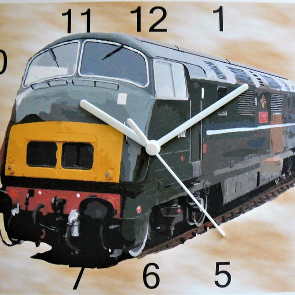 British rail class 42 warship train wall hanging clock classic railway diesel