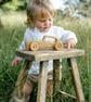 Wooden Toy Car - Retro Racing Car - White - Traditional Wooden Toys - Auto Toys - Image 1