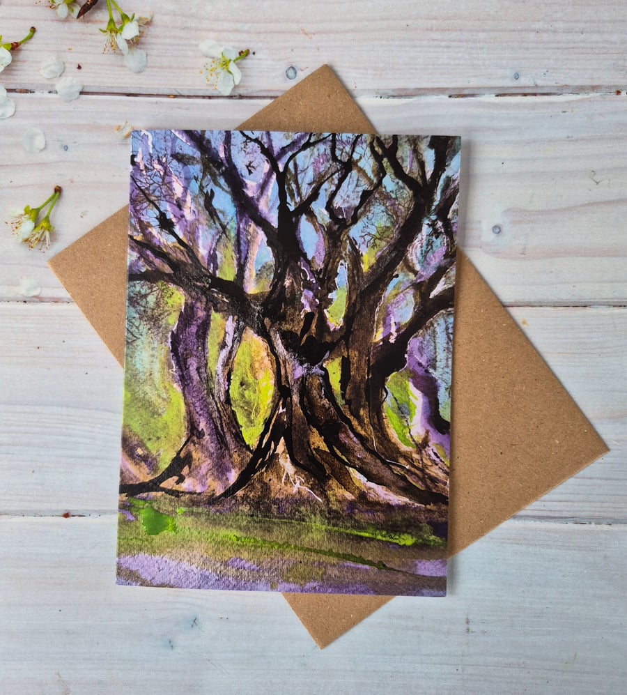 Listening trees greeting card