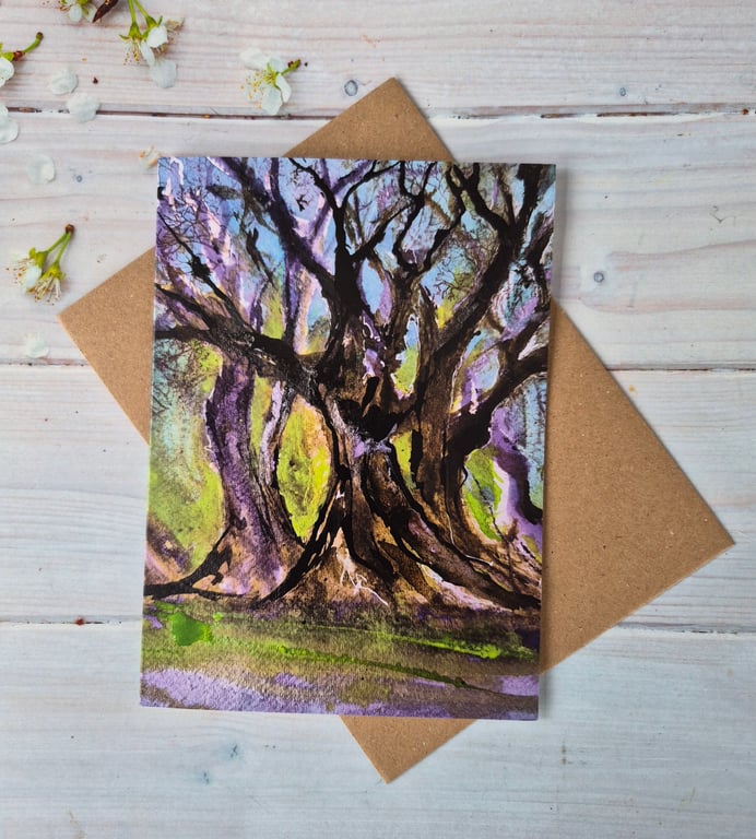 Listening trees greeting card