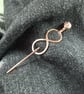 Shawl Pin, Copper Infinity Knot Celtic Clasp Cloak Pin - Image 4