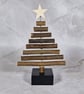 Small Free Standing Wooden Christmas Tree Decoration - Image 2