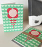 Set of 4 Cards – Fox, Bird, Daisy & Leaf Designs, From original Lino print,Blank - Image 4