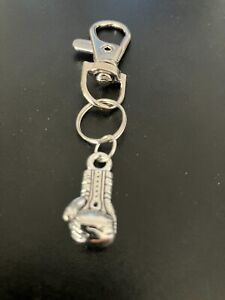 boxing glove keyring bag charm zip puller swivel clip on key chain lanyard