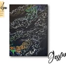 Handmade Acrylic Fluid Art - Original Abstract Painting