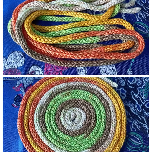 Cotton I-cord for crafting embellishments 