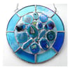 Rockpool Suncatcher Stained Glass Abstract Handmade fused 024
