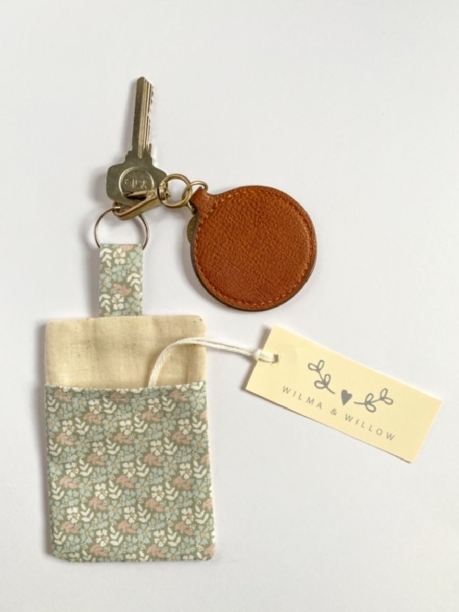 Washable face mask bag keyring- pouch- storage