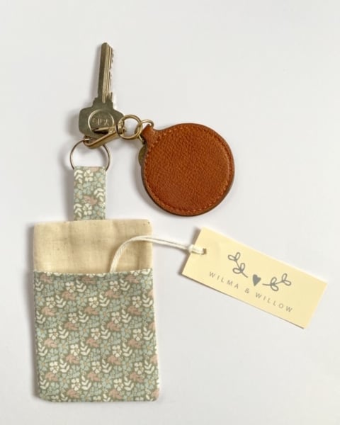 Washable face mask bag keyring- pouch- storage