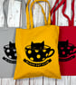 Black Cat Club Organic Cotton tote bag. Animal lover shopper.  - Image 1