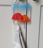 Fused Glass Umbrella Hooks: Kitchen Tea Towel, Dog Lead, Key Holder - Image 9