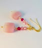 Pink Murano Glass & Crystal Earrings - Birthday, Anniversary, Gifts For Her - Image 2