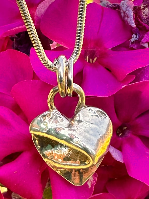 Valley of the Heart – Unique Fine Silver Heart Pendant, Welsh Made