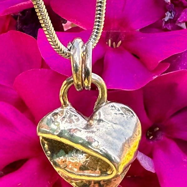Valley of the Heart – Unique Fine Silver Heart Pendant, Welsh Made