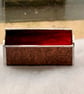 Stained glass business card holder - BRONZE Van Gogh glass front