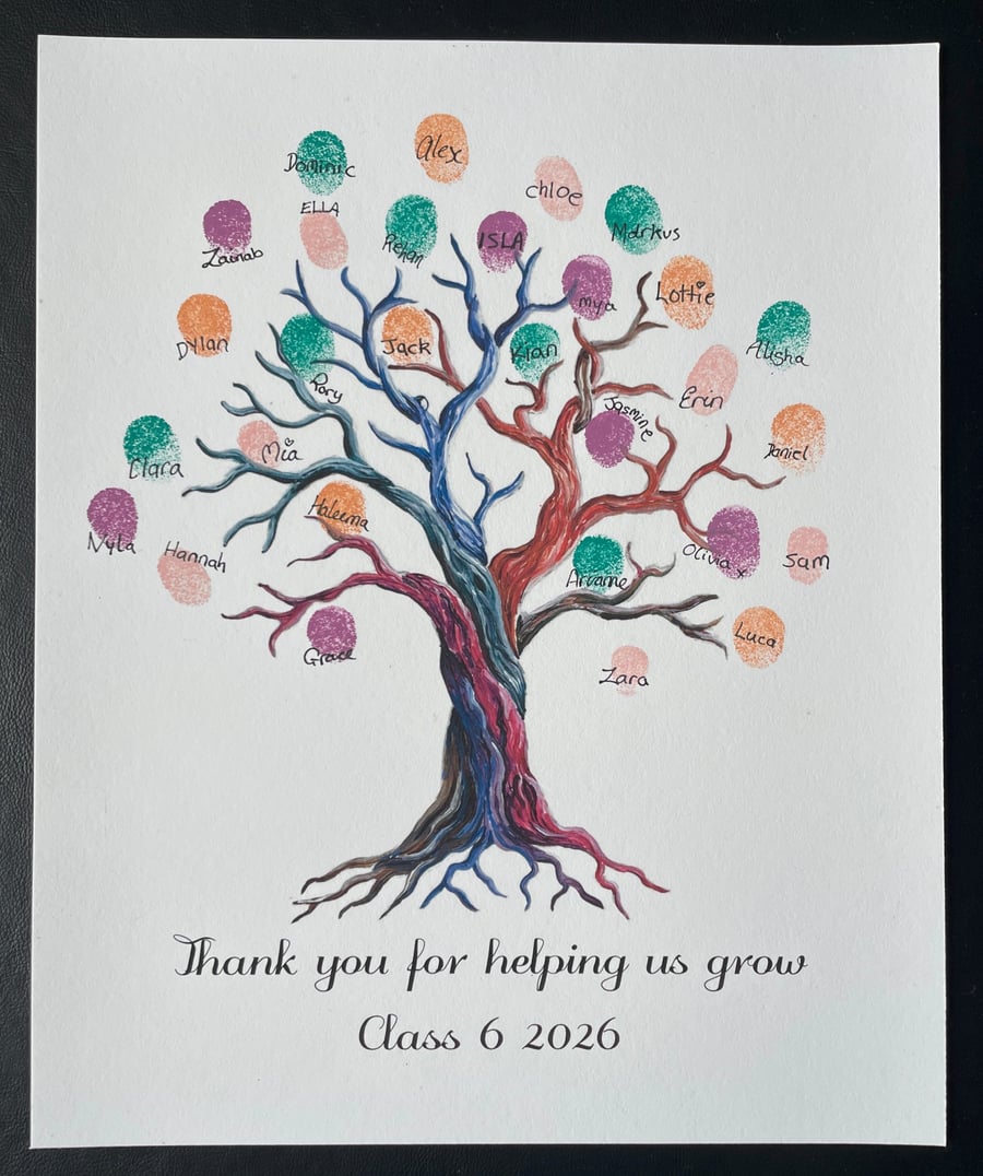 Rainbow tree - thank you or guest book