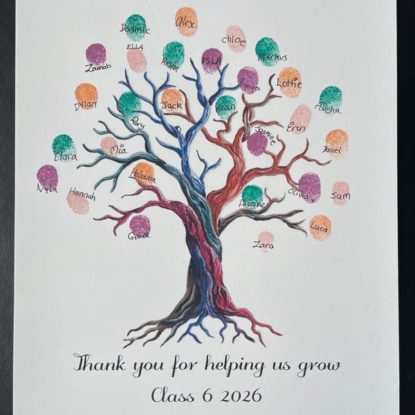 Rainbow tree - thank you or guest book