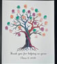 Rainbow tree - thank you or guest book
