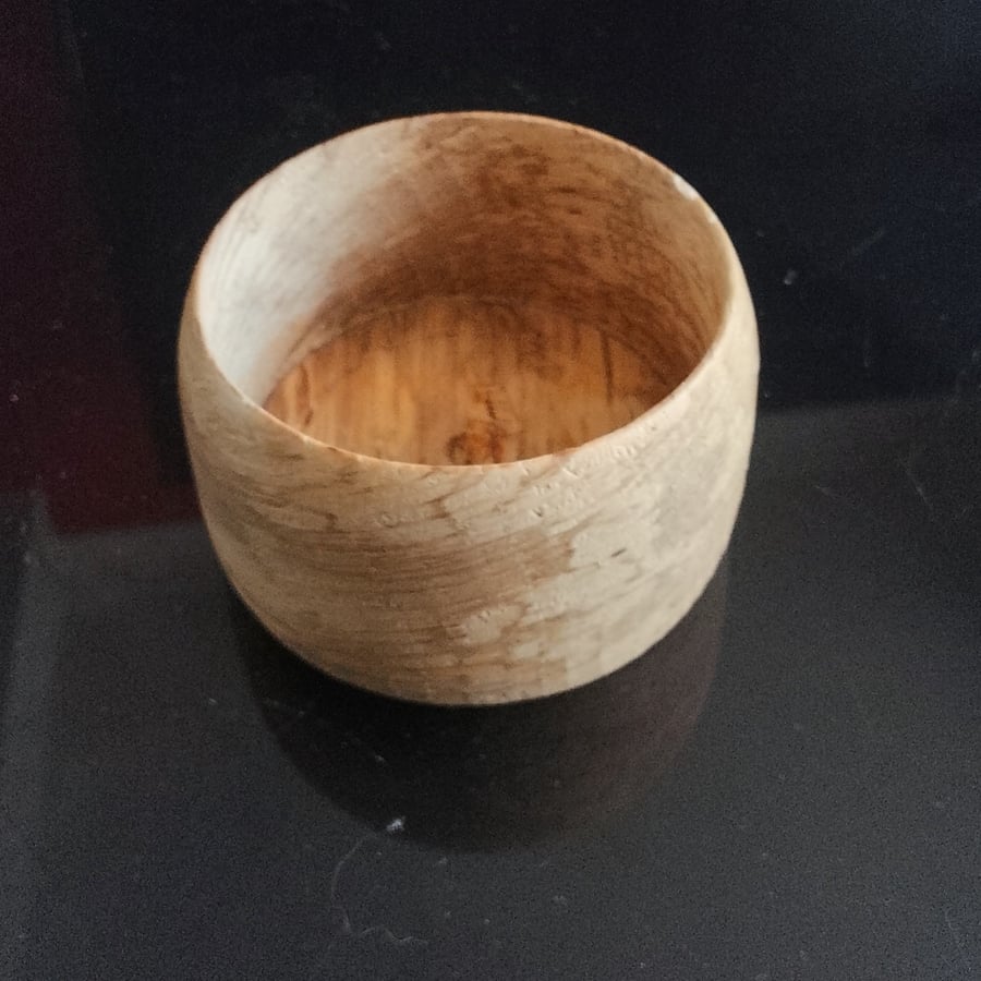 Five Rustic Hand-Turned Wooden Bowls