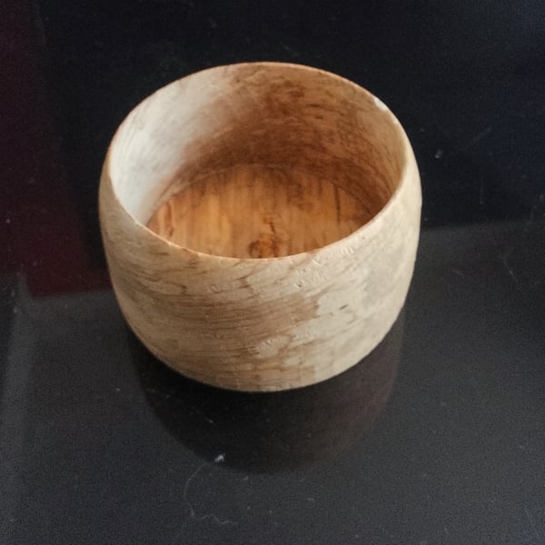 Five Rustic Hand-Turned Wooden Bowls