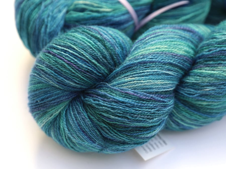 SALE: Marine - Superwash Bluefaced Leicester laceweight yarn