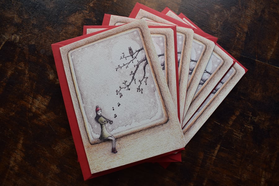 Owl Serenade Cards - Set of 6