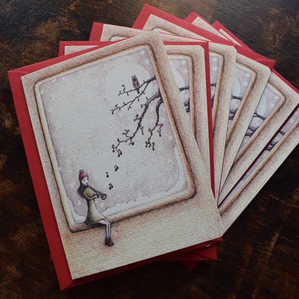 Owl Serenade Cards - Set of 6