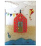 UNIQUE: Handmade Fused Glass 'BEACH HUT' Picture. - Image 5