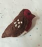 Handmade Felt Robin Brooch