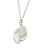 Geometric sterling silver semi circle handmade pendant - Image 3