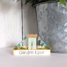 Handmade Tiny Country Cottage Home Decor 'Garden Time'